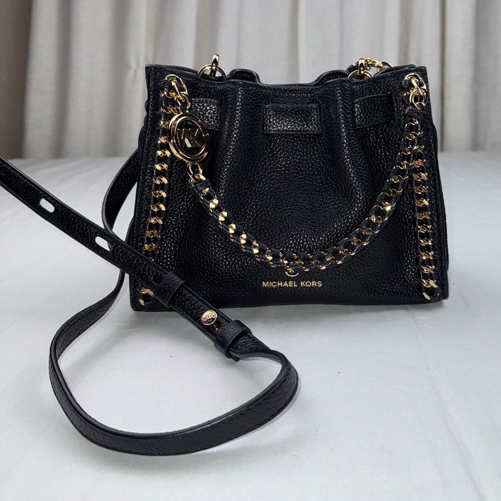 Michael Kors Black Mina Chain Shoulder crossbody Bag - Picture 2 of 10